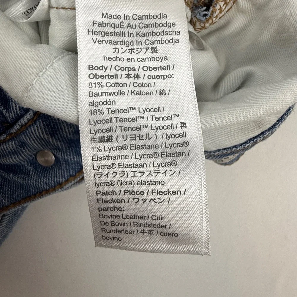 J.Crew Billie Demi-Boot Crop Jeans Light Wash Raw Hem Size 24 Mid Rise 9 Inch
